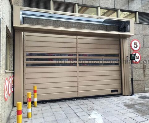Porte à volets à rouleaux à haute vitesse à l'épreuve du feu en alliage d'aluminium avec télécommande pour utilisation industrielle