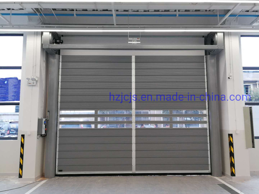 Finition en alliage d'aluminium en roulement rapide volet à rouleaux en spirale porte de garage de sécurité