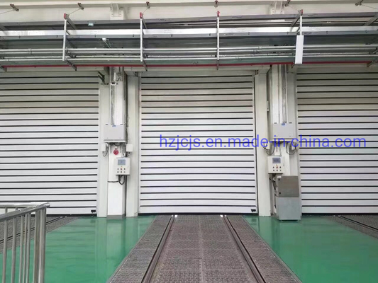 Finition en alliage d'aluminium en roulement rapide volet à rouleaux en spirale porte de garage de sécurité