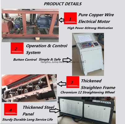 Machines de redressement et de découpe de barres d'acier haute tension à 380 V